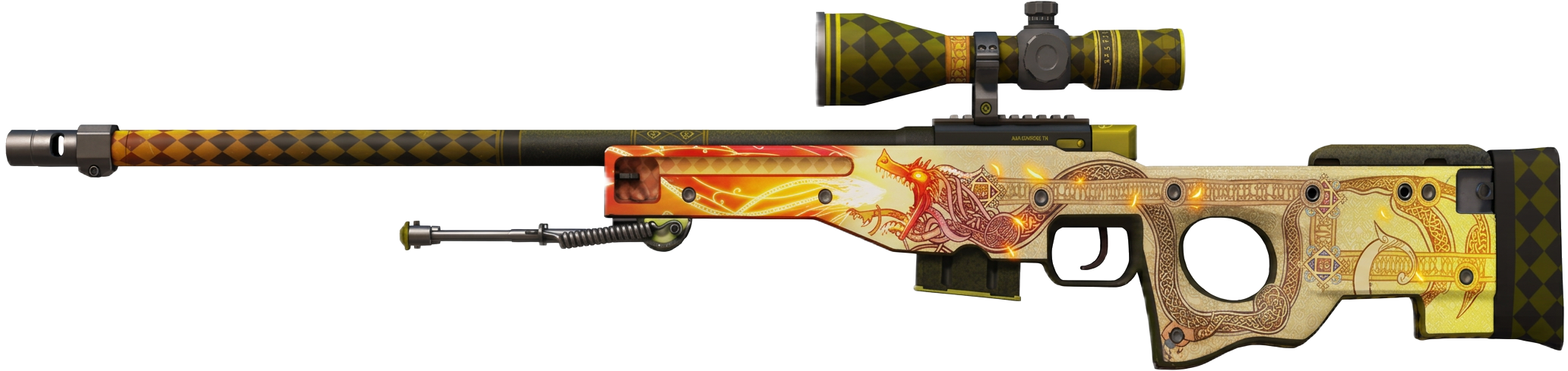 AWP Dragon Lore, skin real de CS2